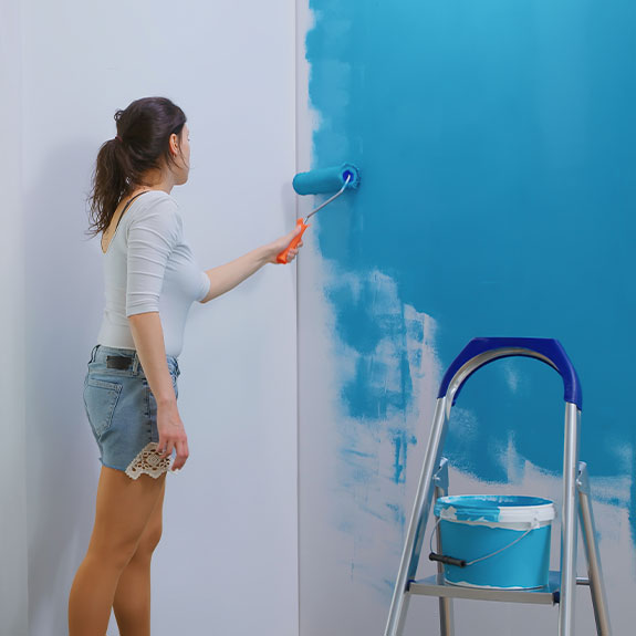 Re pintar las paredes de la casa