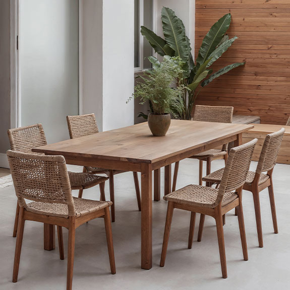 Cómo crear una zona de comedor al aire libre cómoda y práctica 3 Mueble exterior