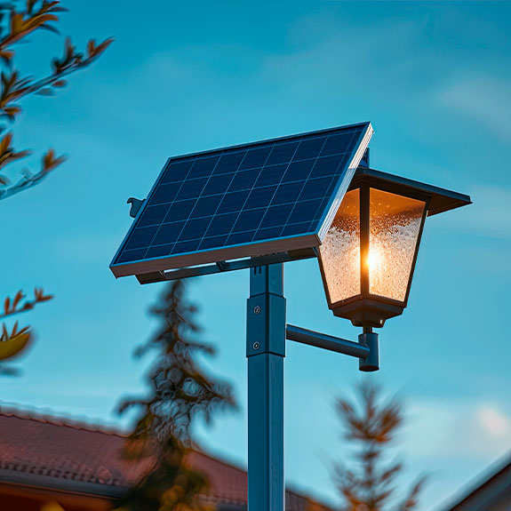 Cómo arreglar las luces solares de exterior que no funcionan 3 farola conectada a un panel solar