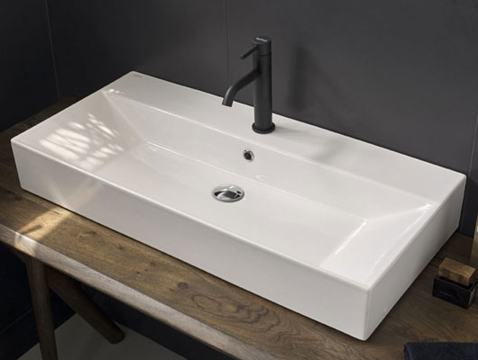 Lavabo de porcelana rectangular