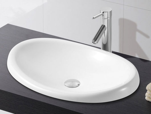 Lavabo de porcelana oval