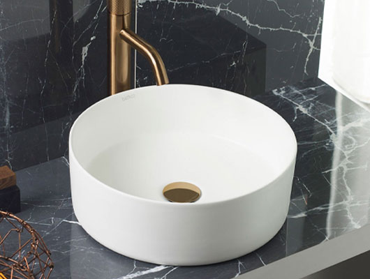 Lavabo de porcelana circular