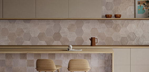 Azulejos beige para cocinas