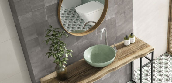 Azulejos grises para baños