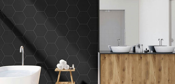Azulejos negros para baños