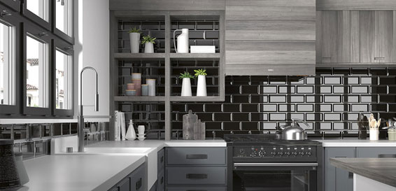 Azulejos negros para cocinas