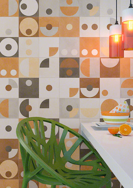 Colección Pop Tile De Vives cuadrado con formas