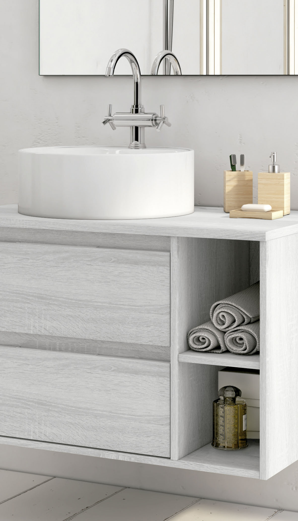 Mueble de mueble de baño color gris