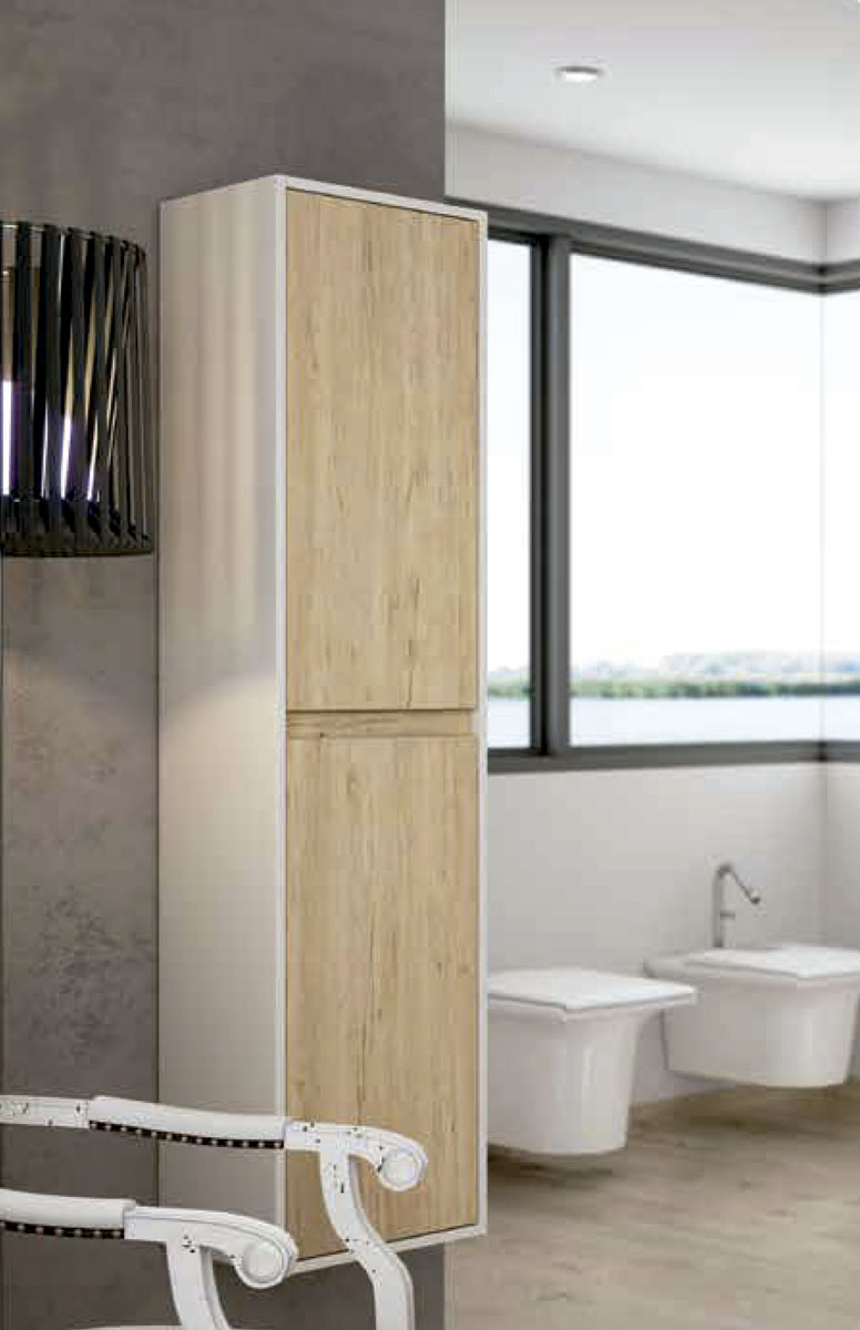 Mueble de baño suspendido marrón claro