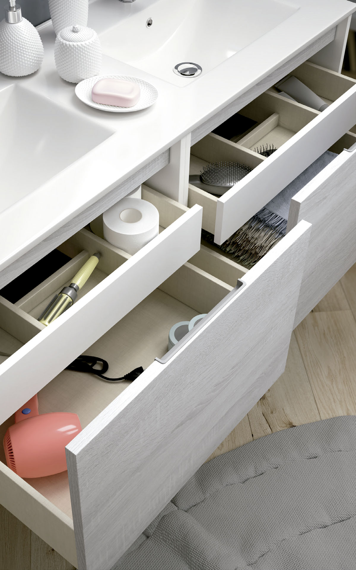 Tiradores de mueble de baño