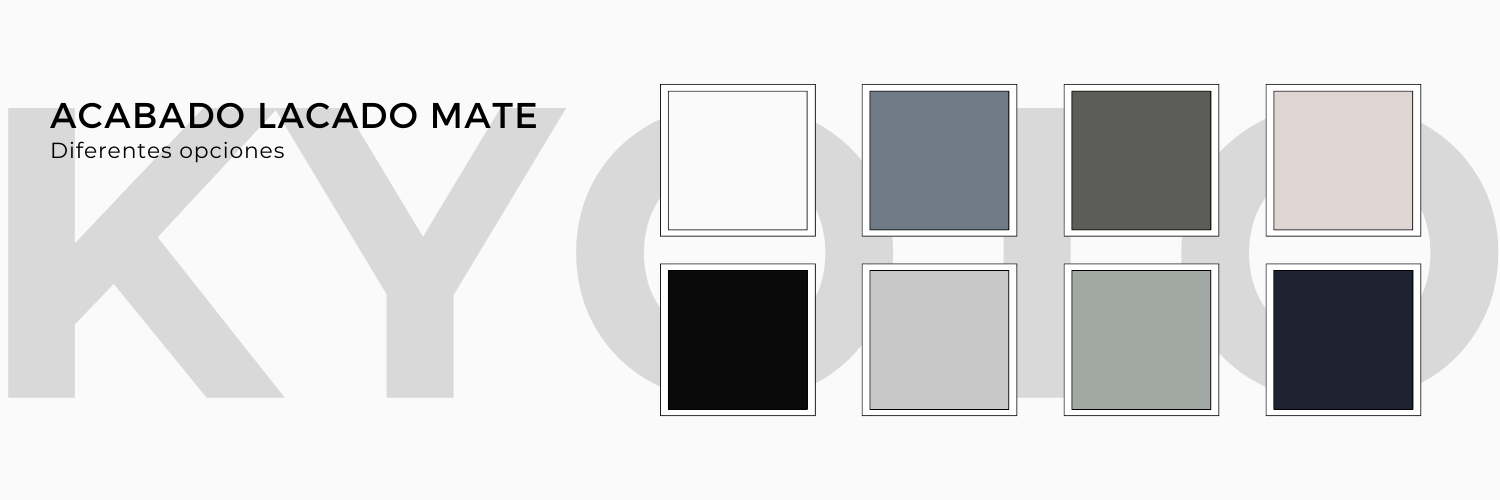 Acabados de lacado mate para muebles de baño suspendidos