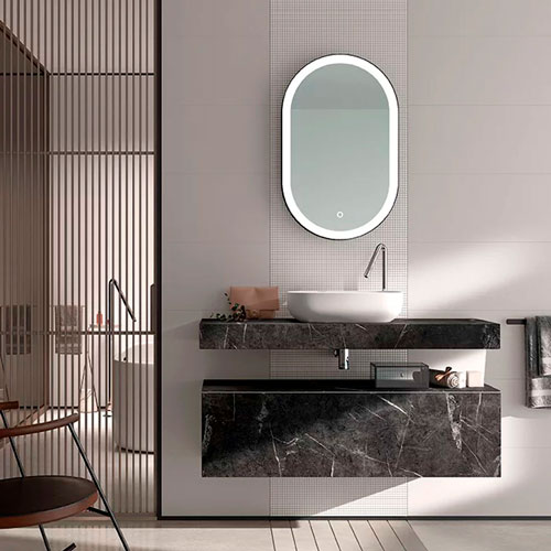 Mueble color mármol negro