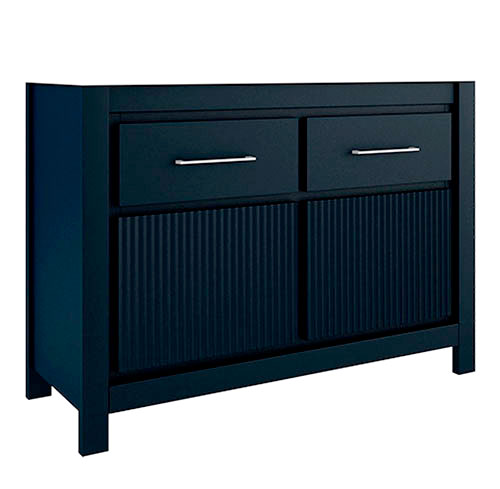 Mueble azul oscuro completo para baño