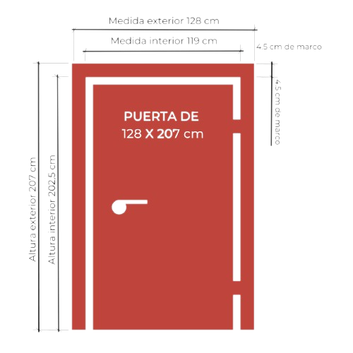 Portas 128x207 cm