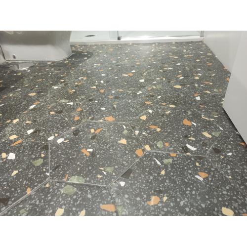 Asi queda el Hexa Tritato Negro 23x27 (caja 0.75m2)